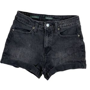 Black faded cuffed shorts, Wild Fable, 2.5" inseam, distressed, small